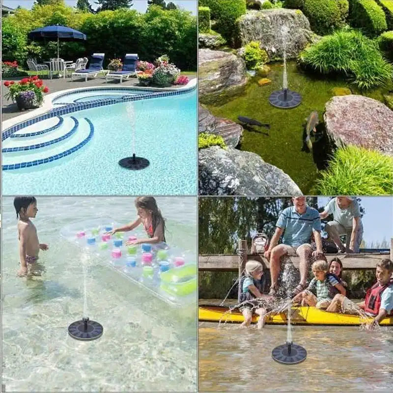 SolarFountain – Floating solar water pump for garden fountains