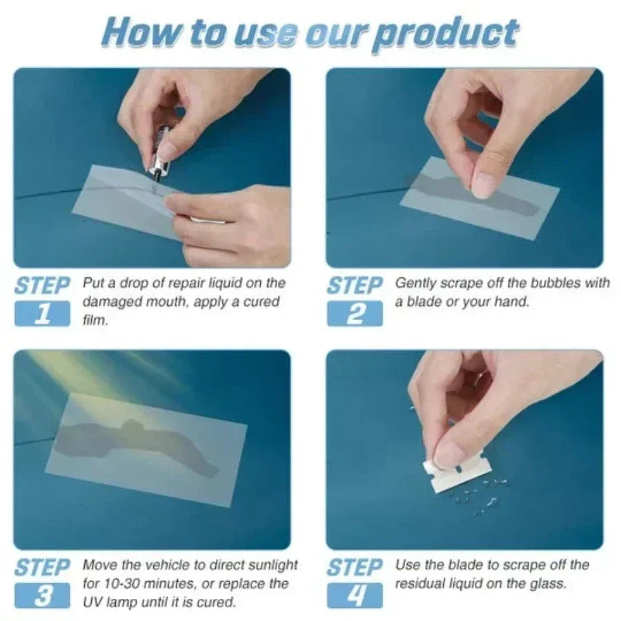 GlassRepair – Resin Repair Kit for Glass Cracks