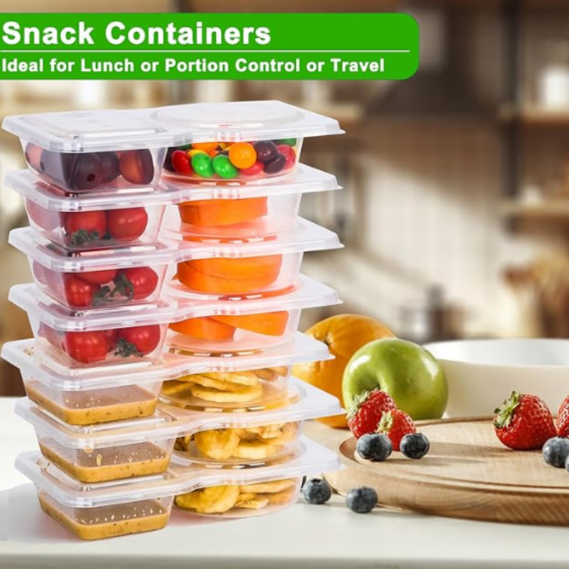 FoodContainer Dual-Compartment Snack Box