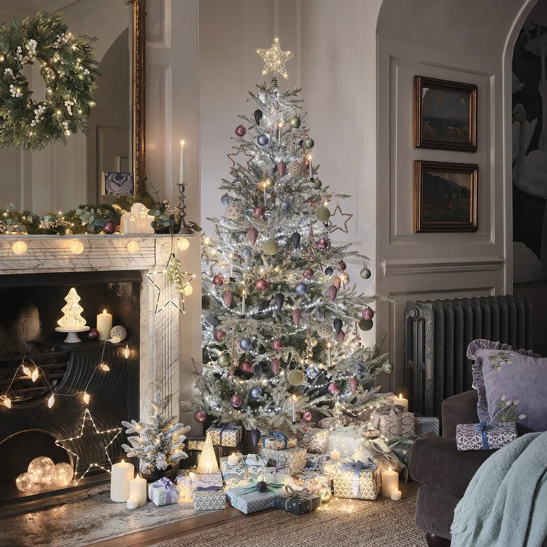LED Christmas Tree Candles Silver Set – Pack of 10