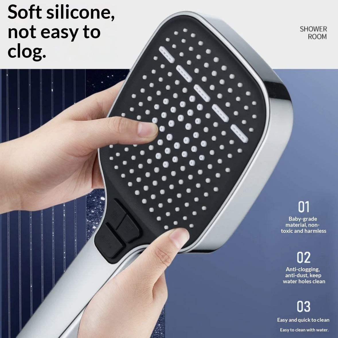 AquaShower – High-Pressure Handheld Showerhead