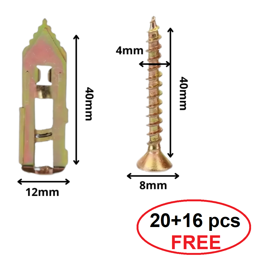WallScrews Drill-free wall plugs and screws