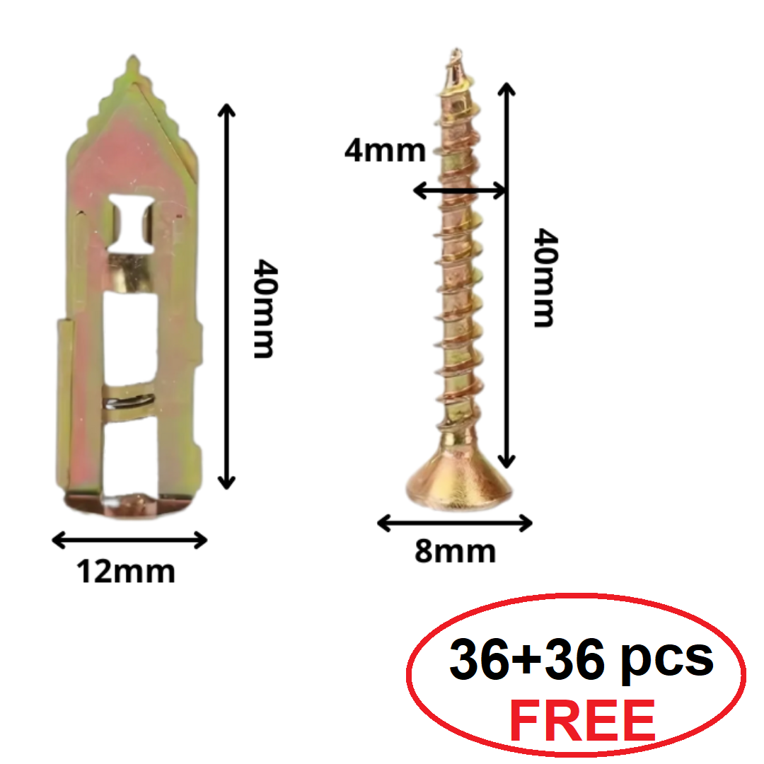 WallScrews Drill-free wall plugs and screws