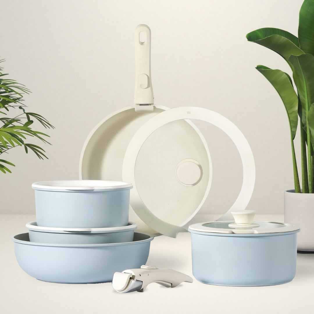 CeramicPans Ceramic Pan Set with Detachable Handles