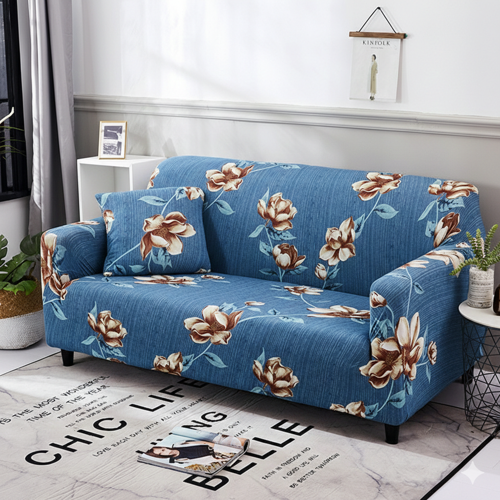 StretchCover Sofa Cover, Stretchy Wrinkle-Resistant Furniture Protector