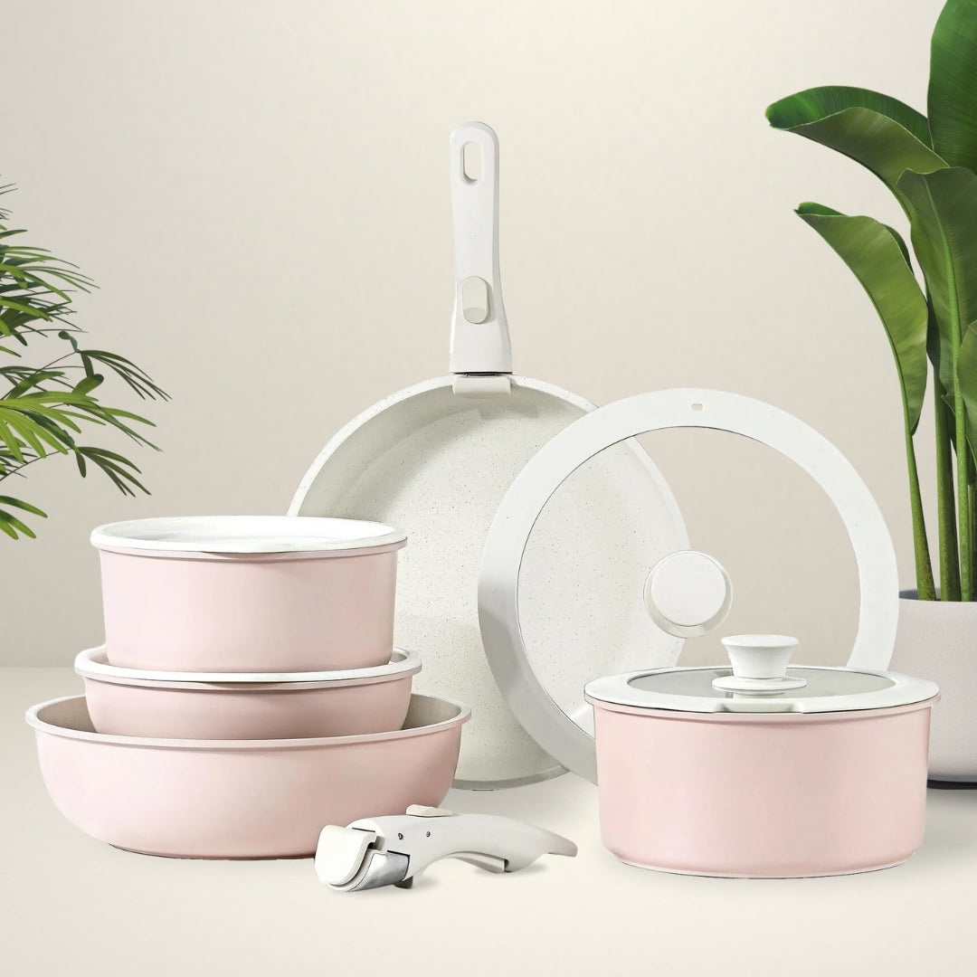 CeramicPans Ceramic Pan Set with Detachable Handles