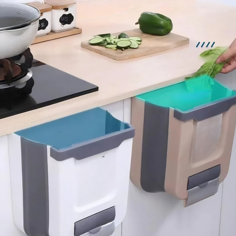 TrashHolder – Foldable Trash Bag Holder for Cabinet Doors