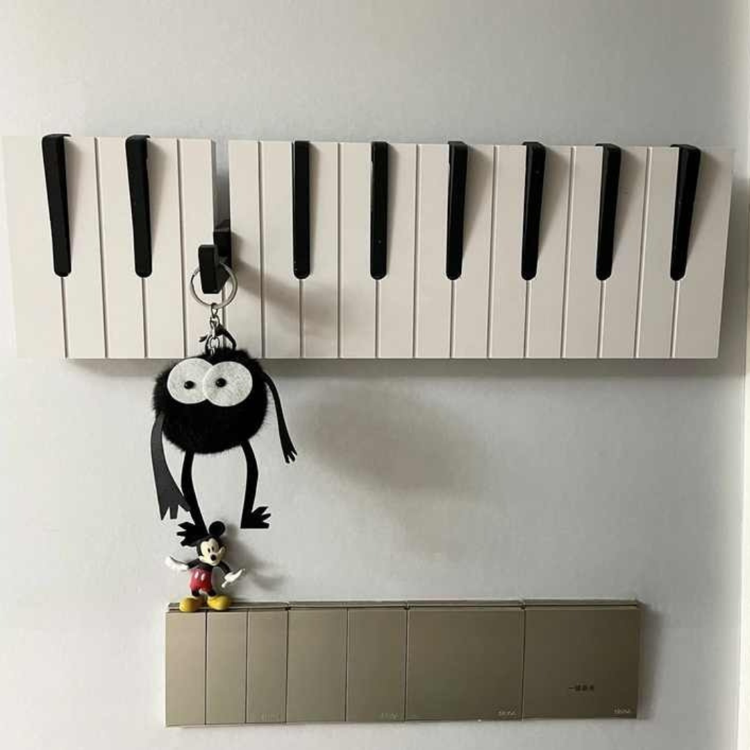 PianoRack Wall-Mounted Coat Rack in Piano Design