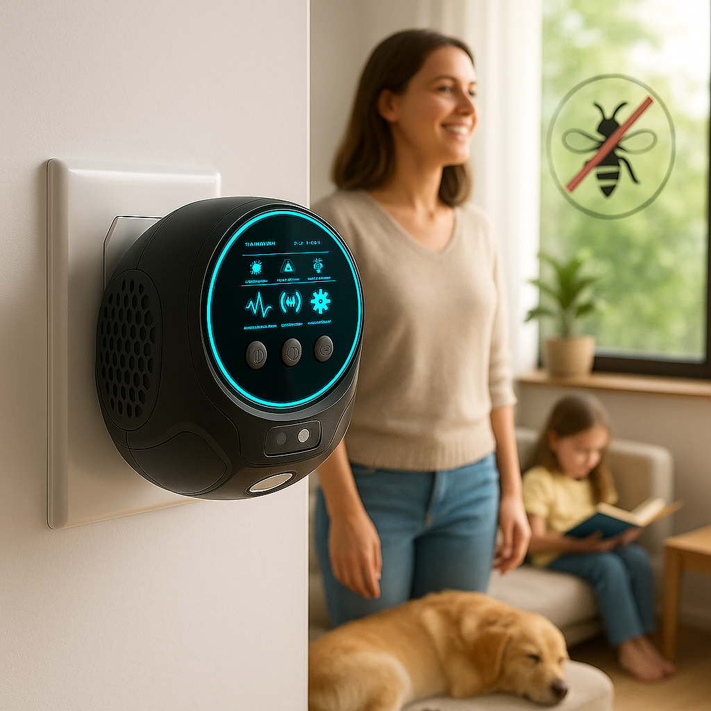 PulseGuard Ultraschall Wespenabwehr entspannte Terrasse