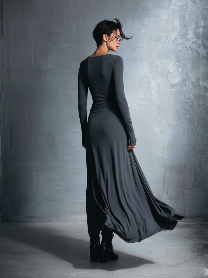 Maxi Dress Wrap Dress With Flowy Maxi Skirt