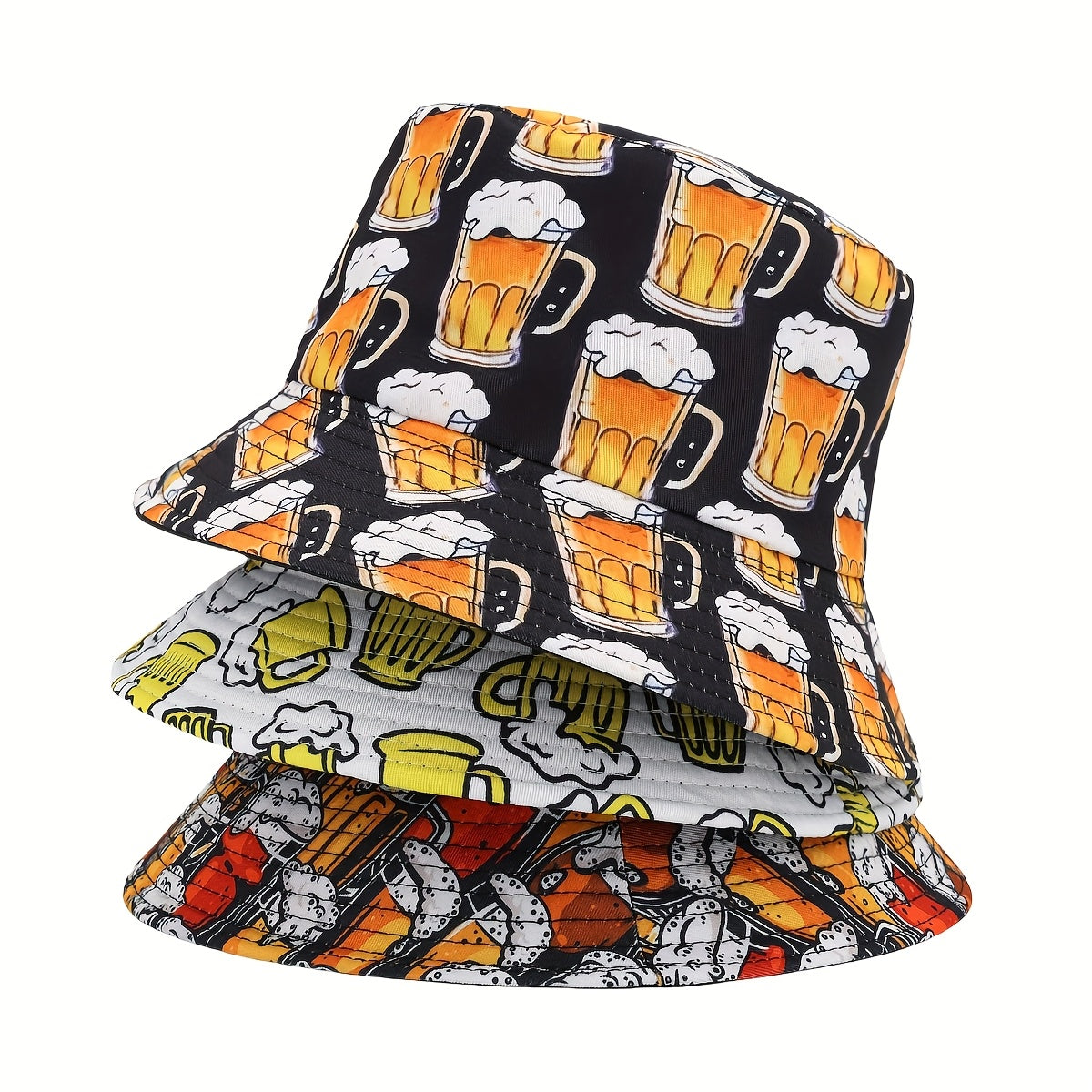 Oktoberfest bucket hat beer print, unisex fisherman's hat Wiesn