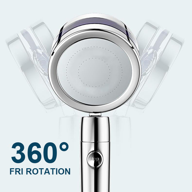 SpinShower 360-Degree Rotating High-Pressure Shower Head
