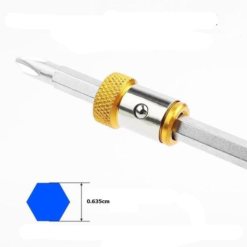 ScrewdriverTip Magnetic Bit Holder, Adjustable Ring 2-Piece Set