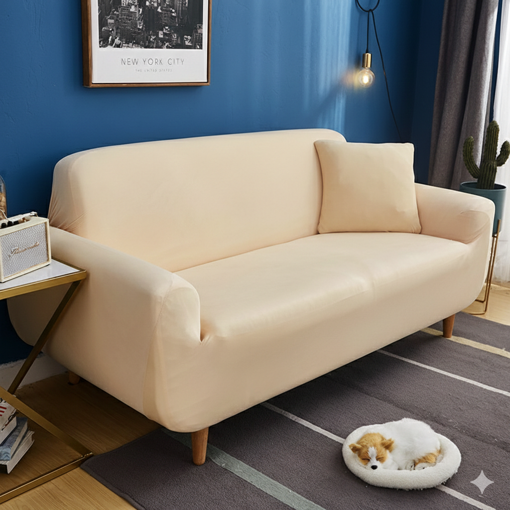 StretchCover Sofa Cover, Stretchy Wrinkle-Resistant Furniture Protector