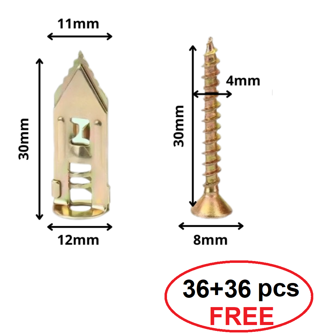 WallScrews Drill-free wall plugs and screws