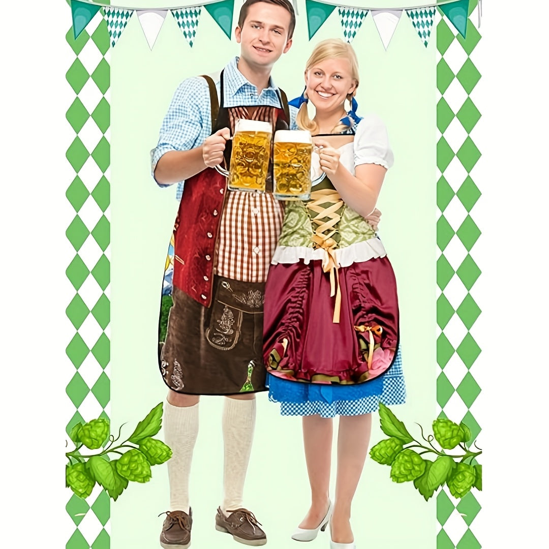 Oktoberfest Apron Set for Men & Women, 4-Piece BBQ Apron