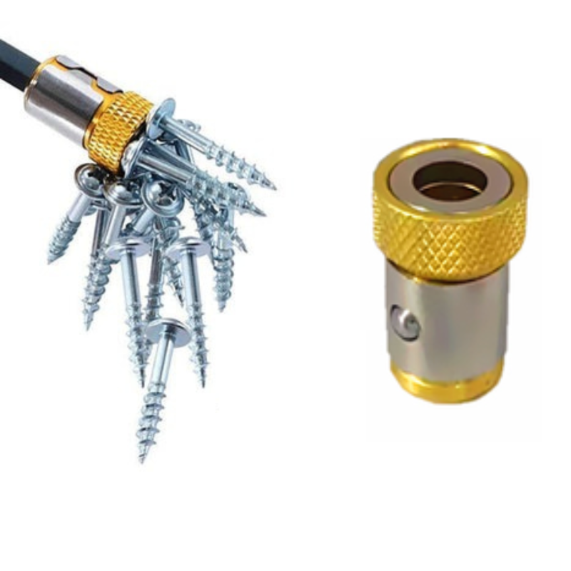 ScrewdriverTip Magnetic Bit Holder, Adjustable Ring 2-Piece Set