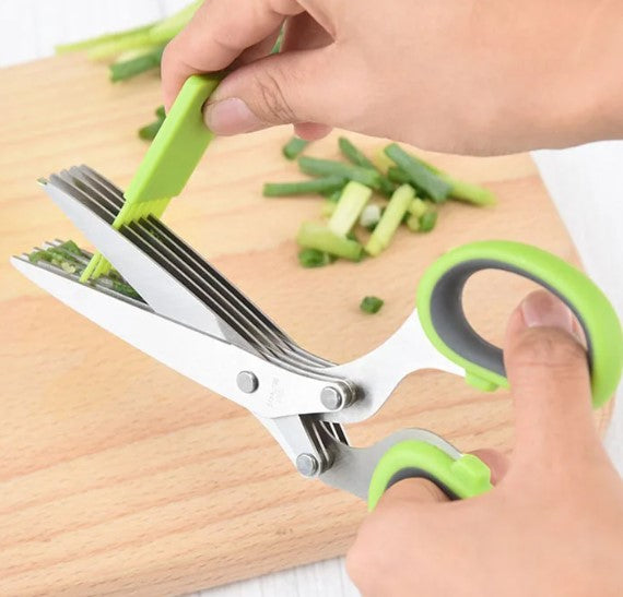 KitchenScissors 5-Blade Kitchen Shears for Herbs and Salad