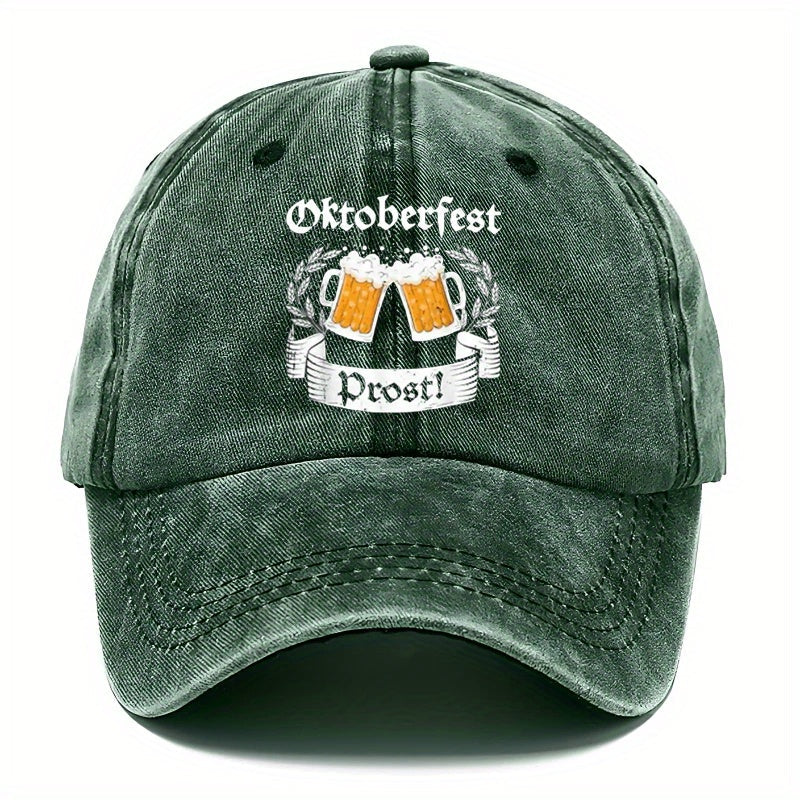 Oktoberfest Baseball Cap Retro, Beer Mug Print Unisex