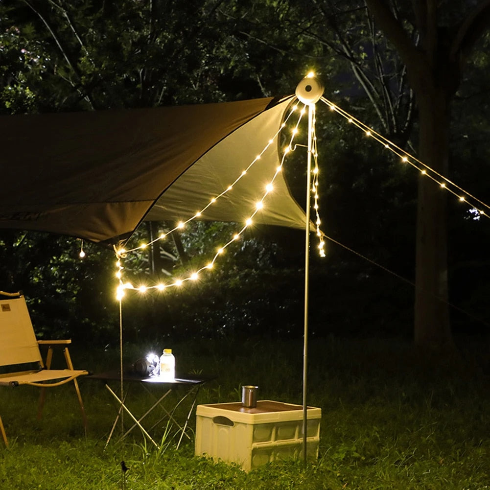 Portable LED String Lights Waterproof – Rechargeable