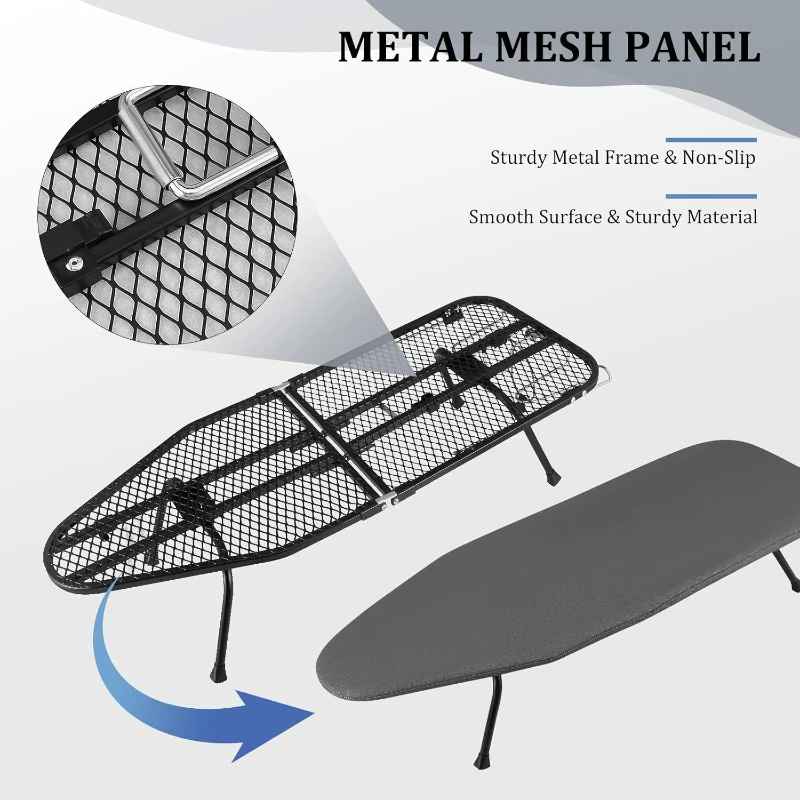IroningBoard Foldable Ironing Board, Heat-Resistant Compact