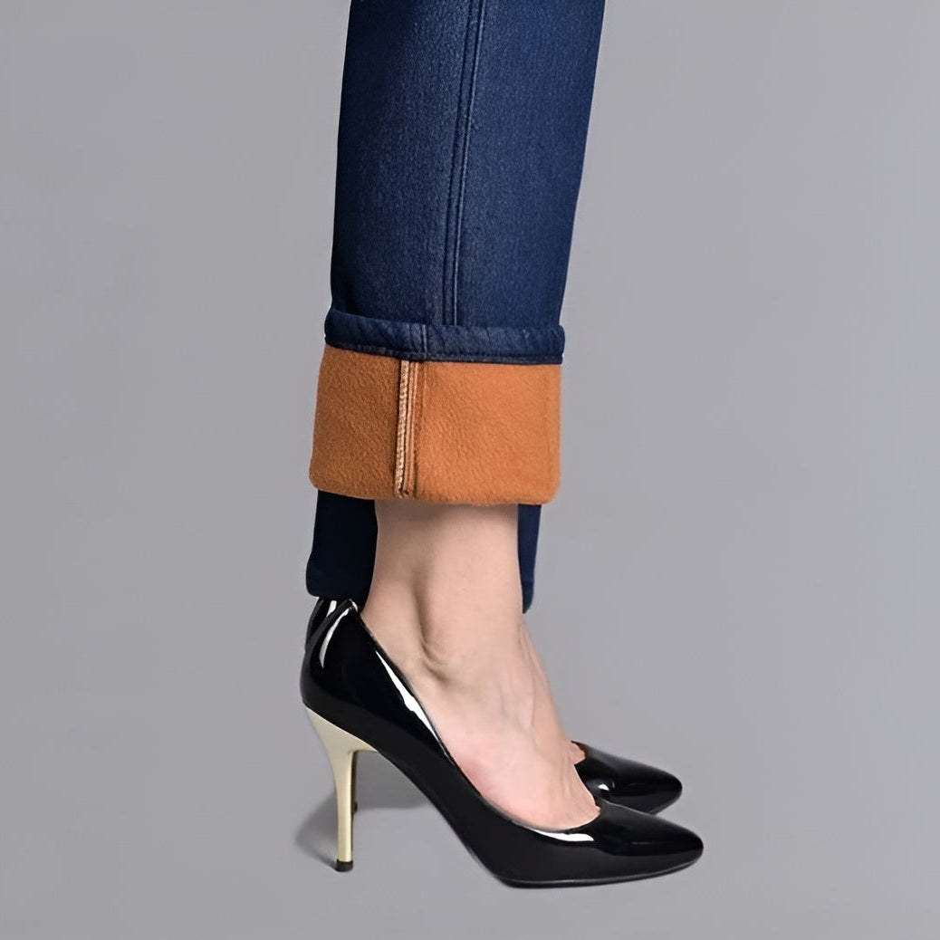CasualJeans High-Waisted Straight-Leg Stretch Jeans