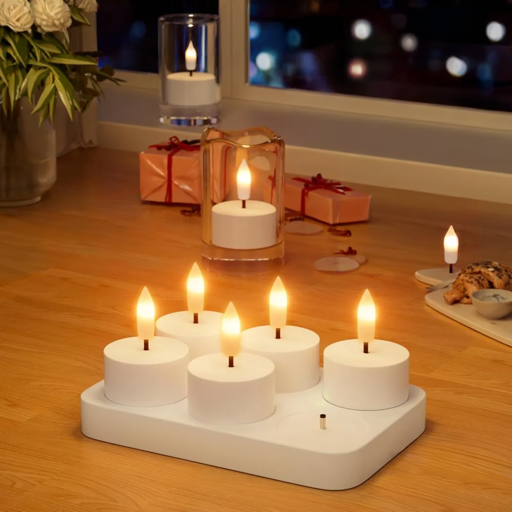 CozyCandles – Rechargeable LED Tealights with Remote Control