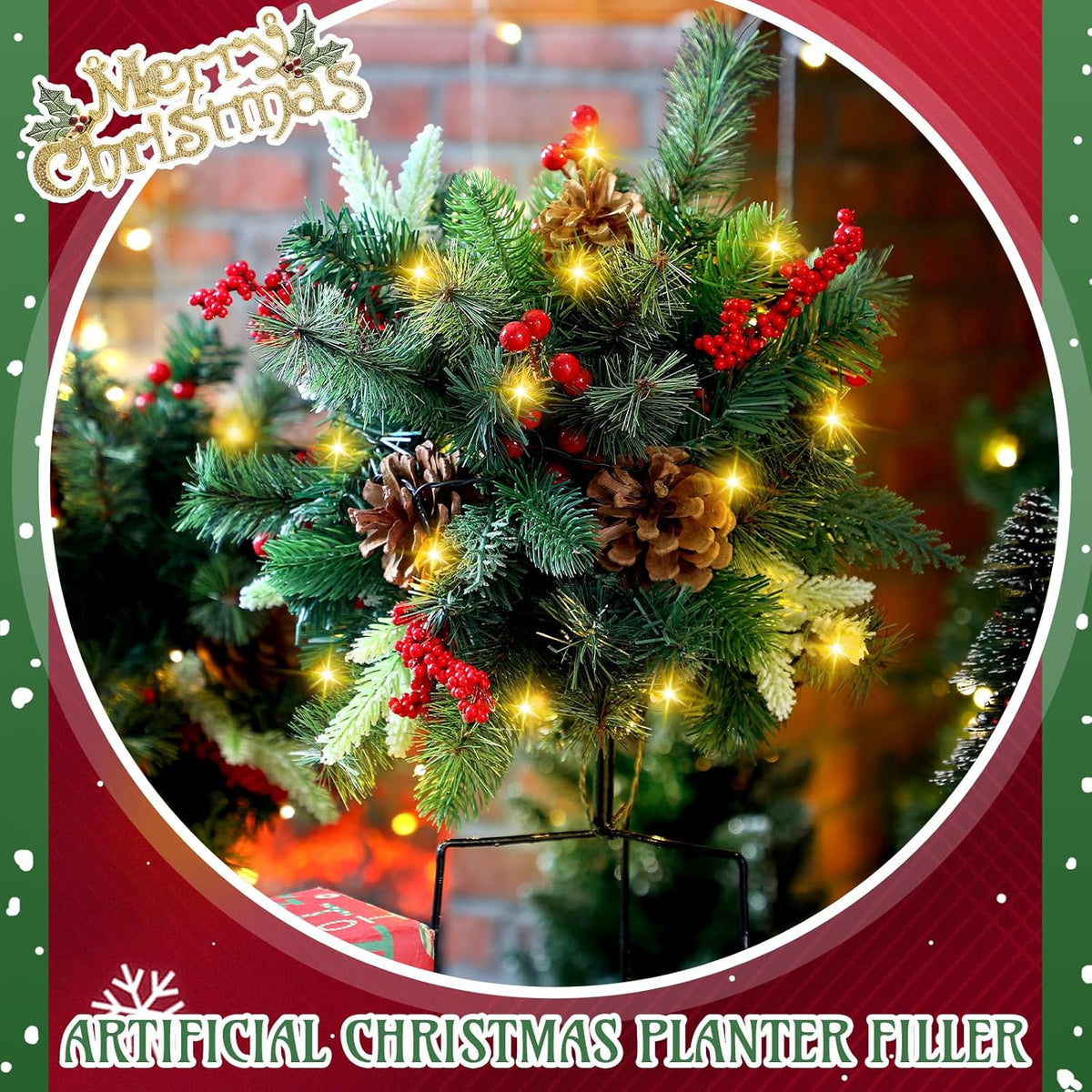 ChristmasBushes – LED-lit Christmas bushes for planters
