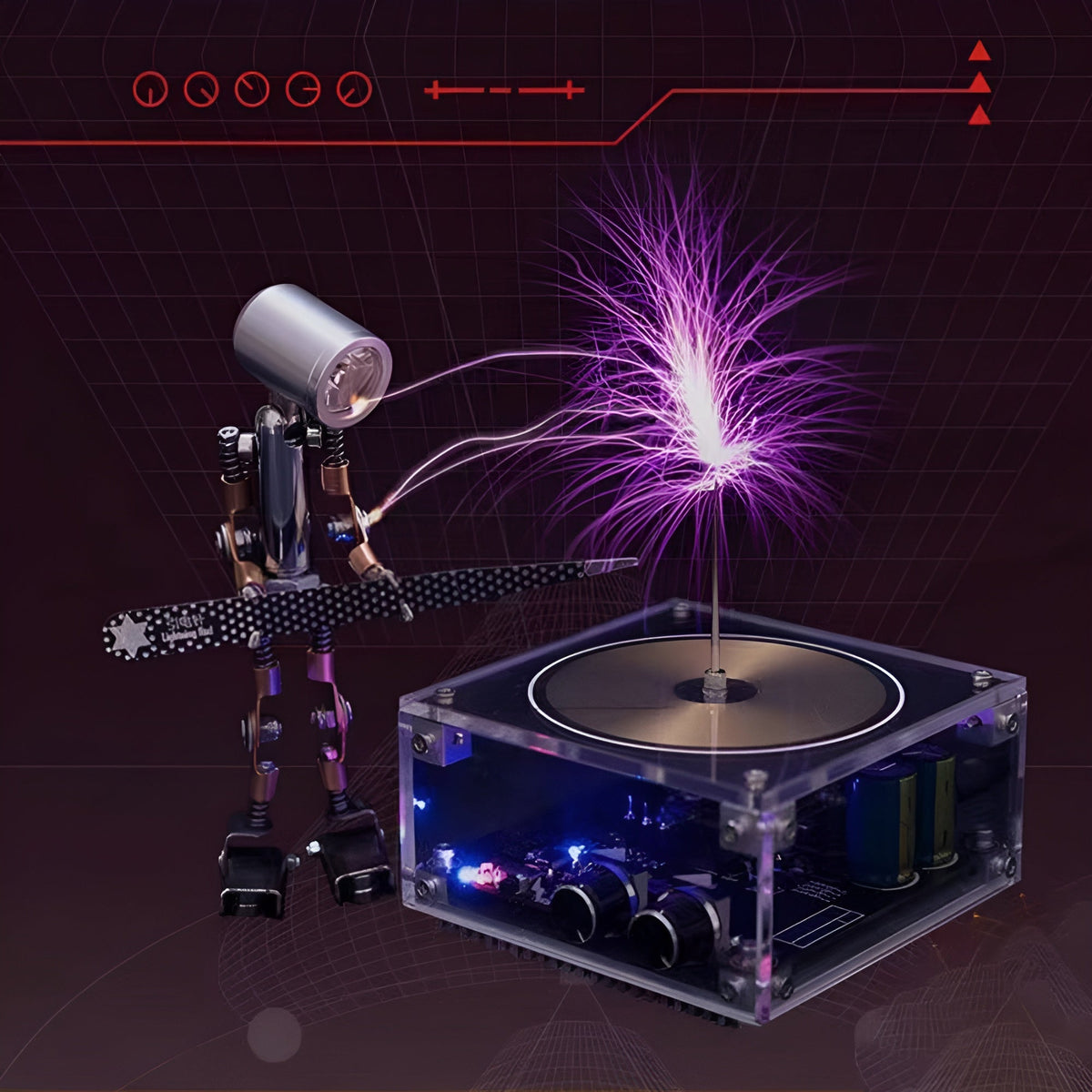 MusicalSpark Tesla Coil with Music Control, Electric Lightning Effect