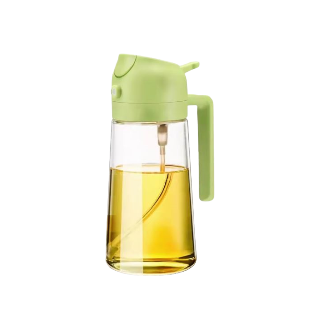 Oil Dispenser 2-in-1 Glass Dispenser for Spraying and Pouring