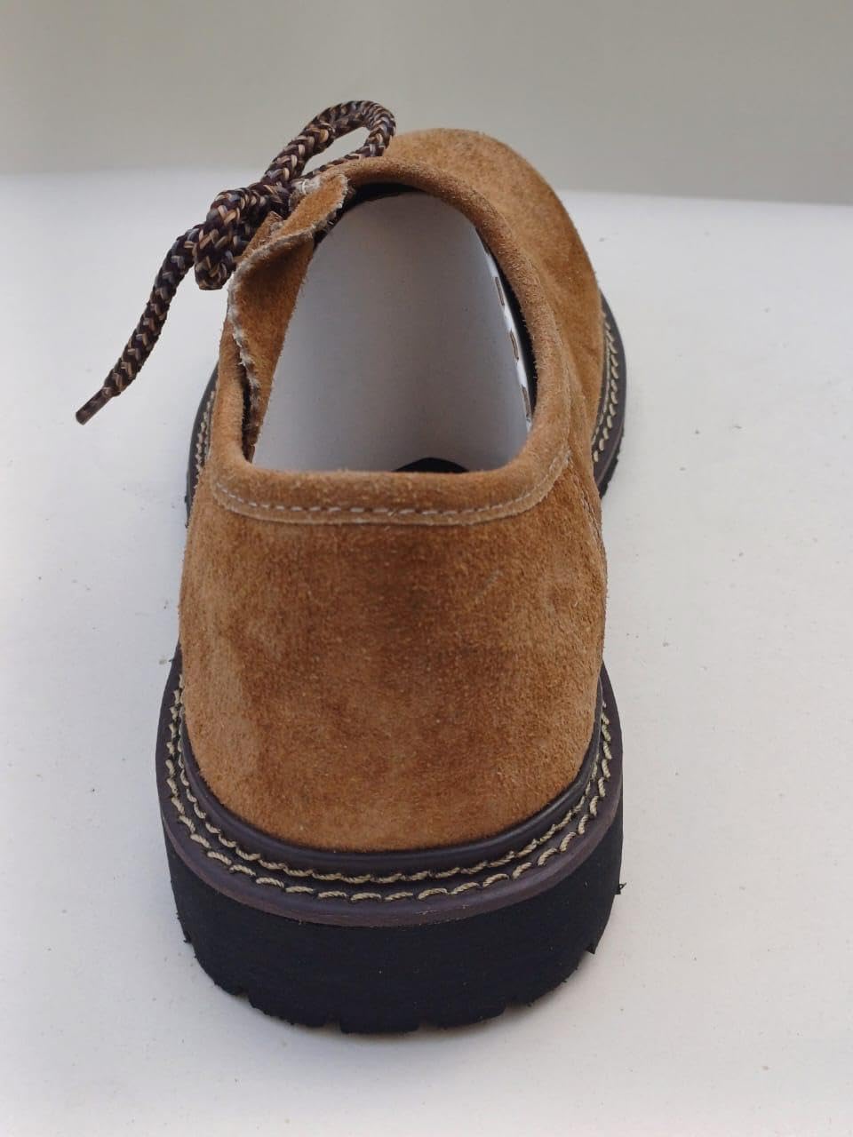 Men's Haferl shoes for Oktoberfest, suede traditional footwear black