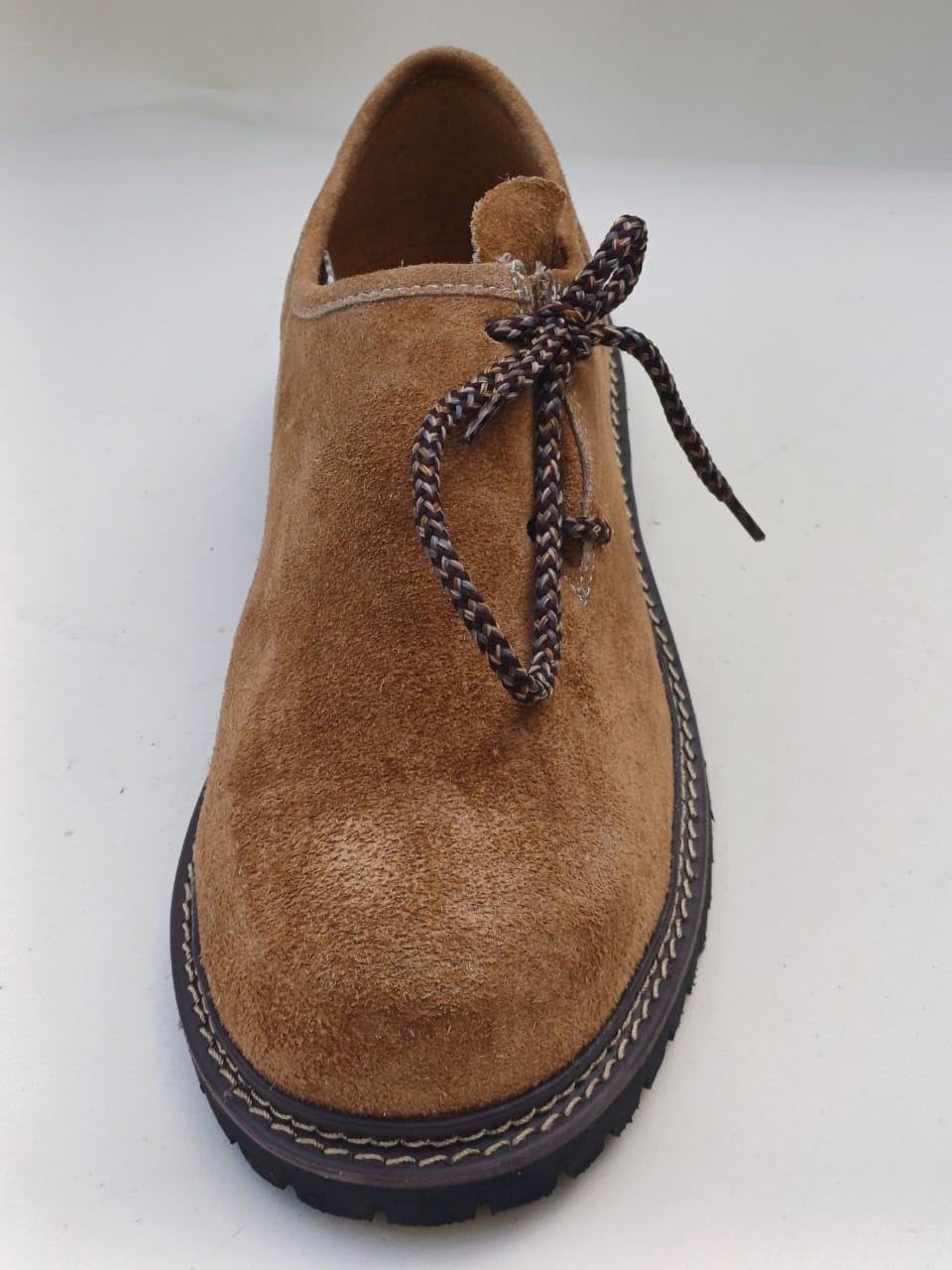Men's Haferl shoes for Oktoberfest, suede traditional footwear black