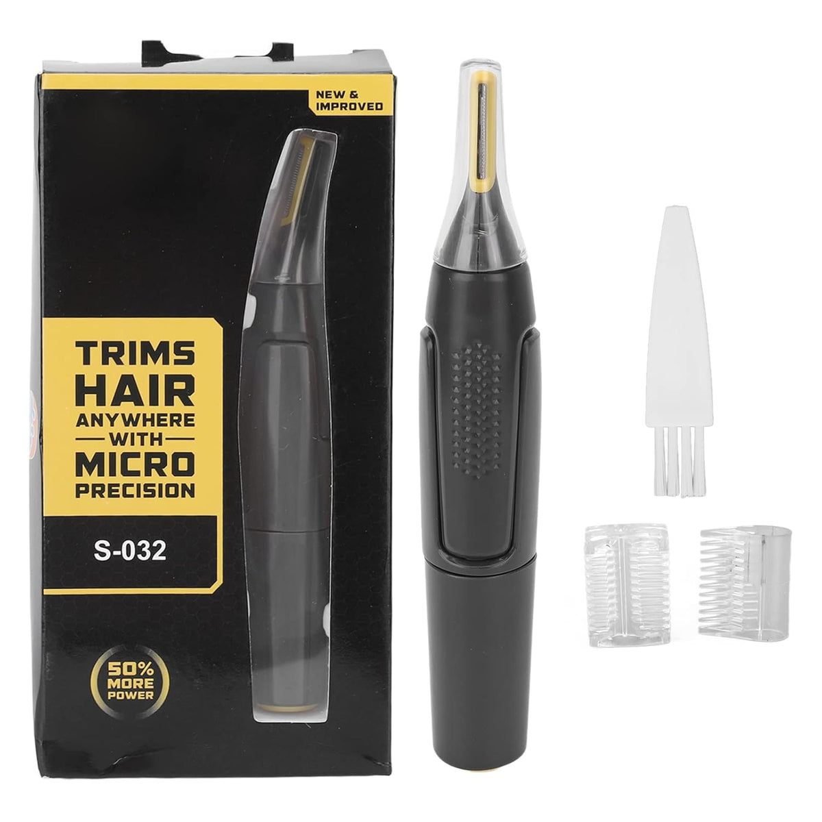 Multi-trimmer precision trimmer for ears and nose, ultra-slim 2-piece set