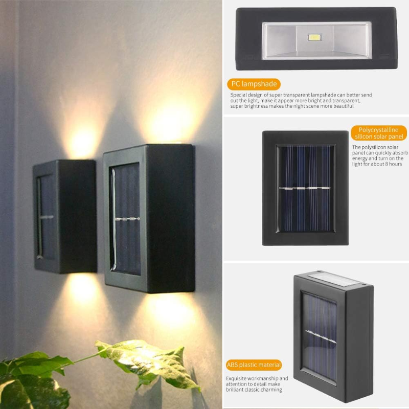 WallLight – Solar-powered LED wall light, double-shaded