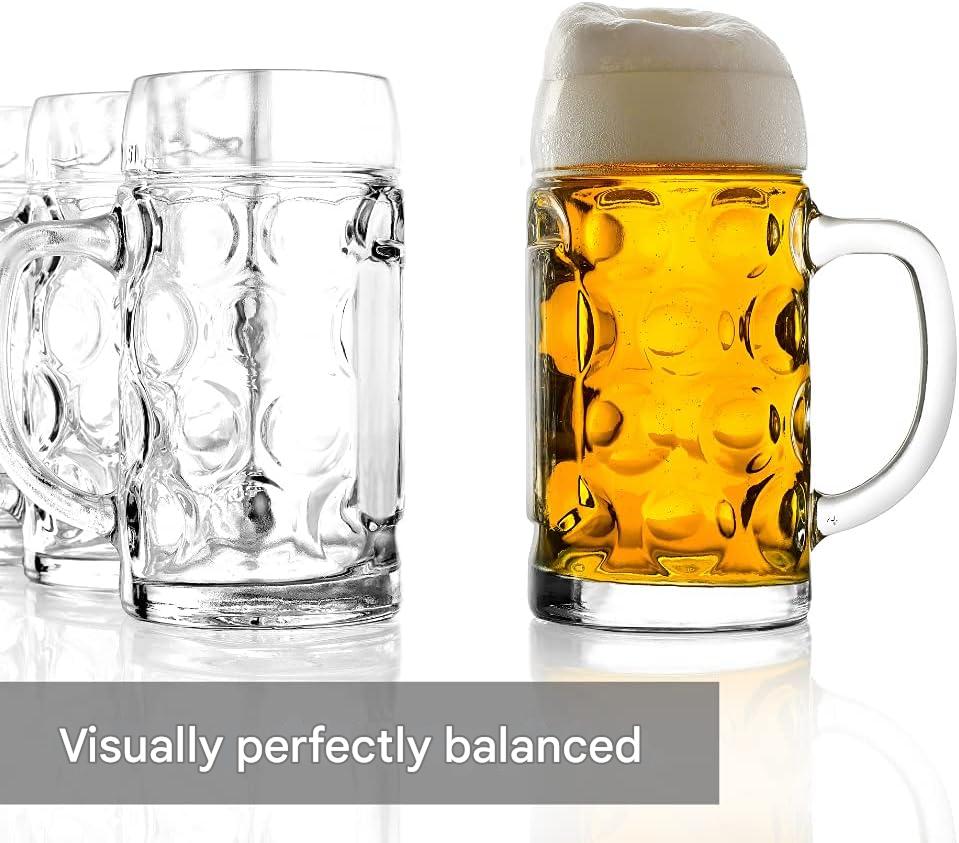 Beer mug stein glass Oktoberfest, crystal glass 0.5L