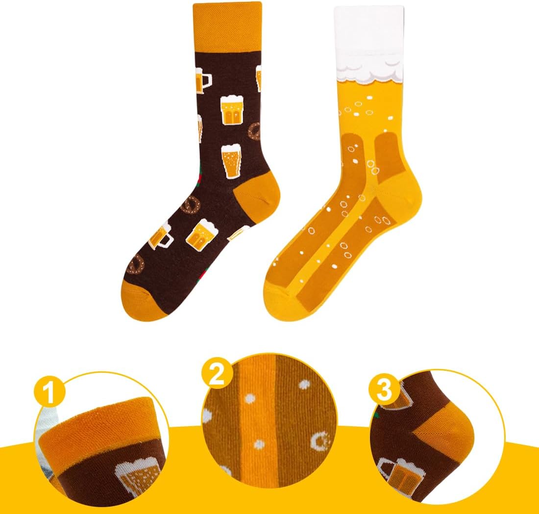 Beer socks Oktoberfest novelty socks, unisex 2-pack