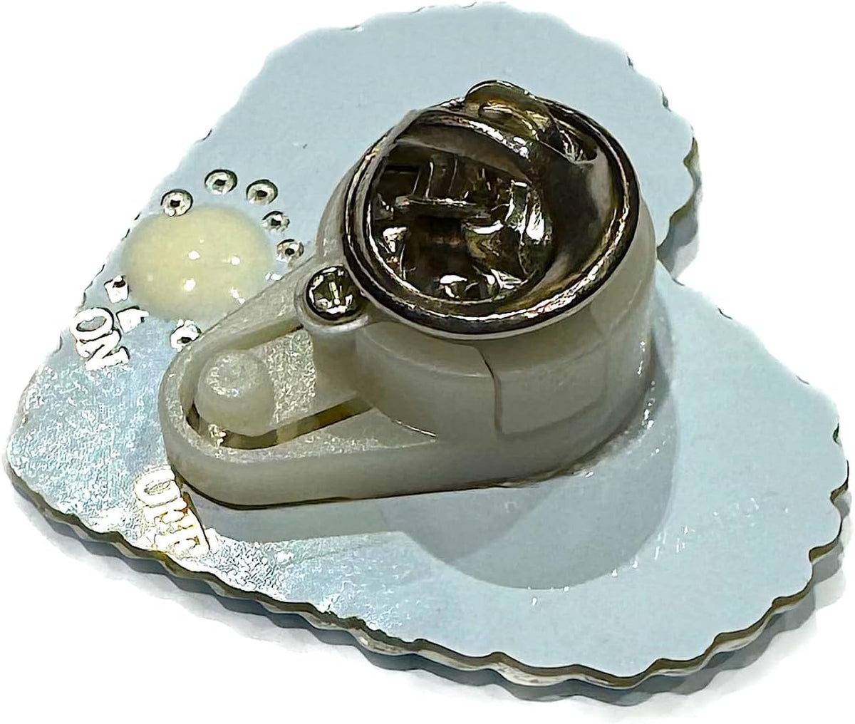 Oktoberfest LED Gingerbread Heart Pins, "Spatzl" 4-piece set