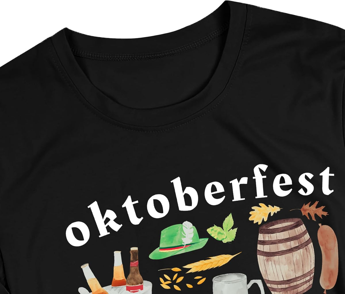 Oktoberfest T-shirt for men, beer mug & pretzel print shirt