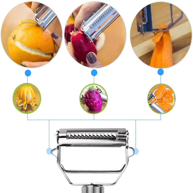 MultiPeeler Stainless Steel Peeler with Julienne Blade