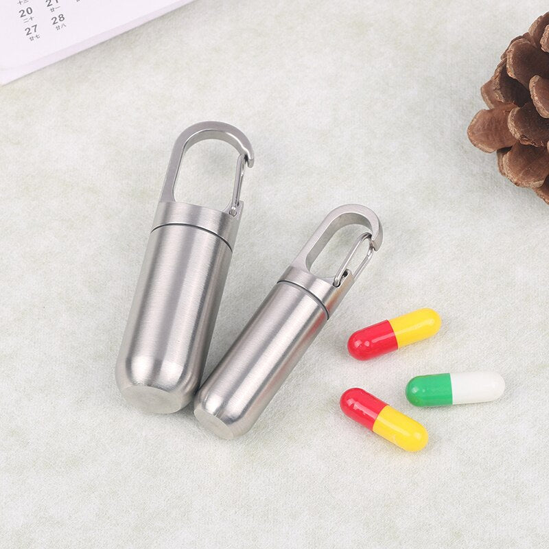 PillCapsule Stainless Steel Pill Case For On The Go