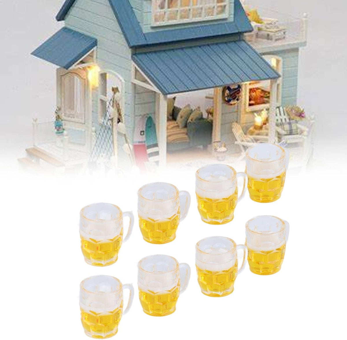 Oktoberfest Mini Beer Mug Decorations, Resin, Set of 12