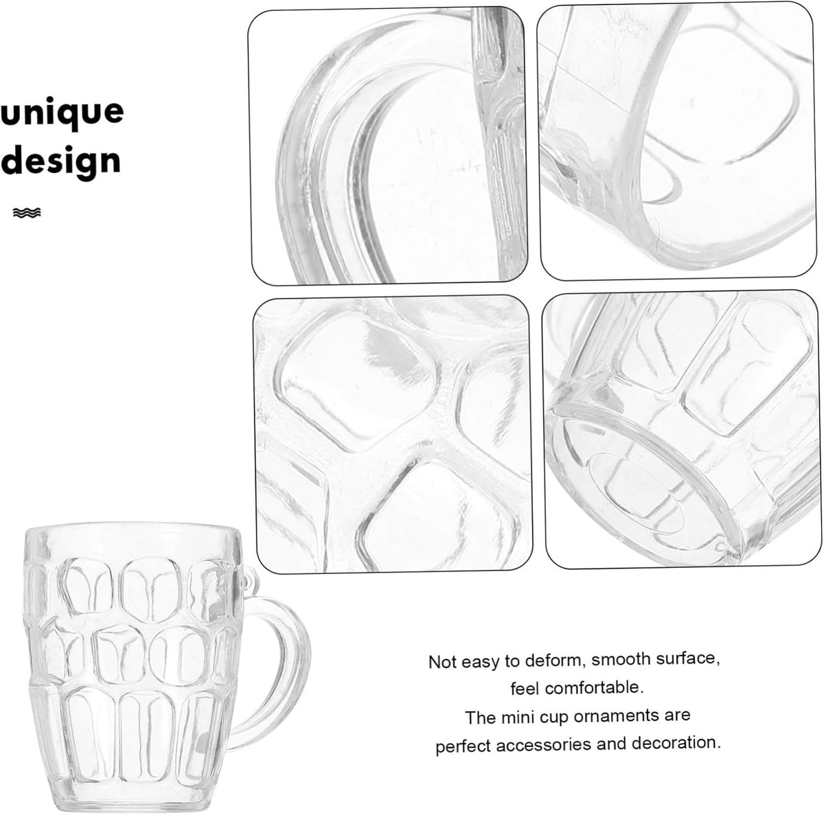 Oktoberfest mini beer mugs plastic, 50-piece shot glass set
