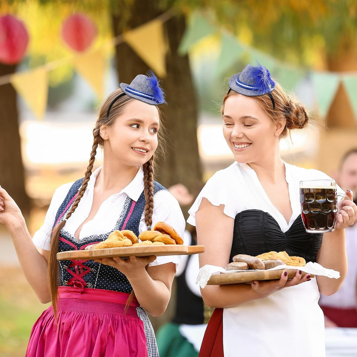 Oktoberfest Mini Traditional Hats Headband, Set of 3 Costume Accessories