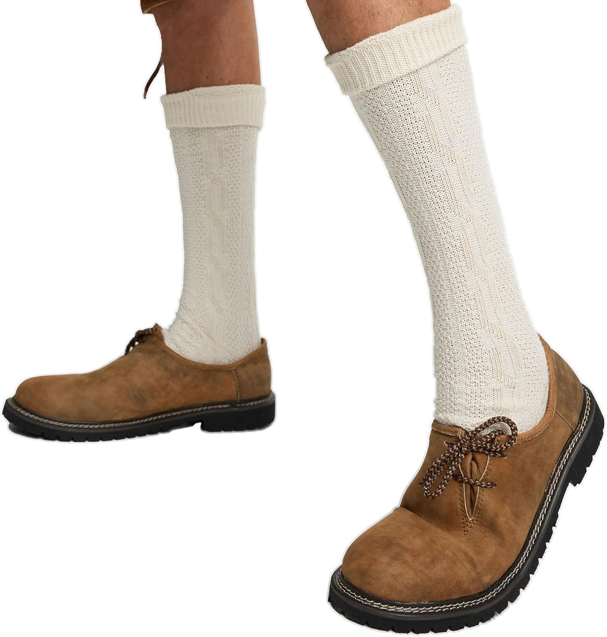 Men's Haferlschuhe Oktoberfest, Traditional Leather Shoes Dark Brown