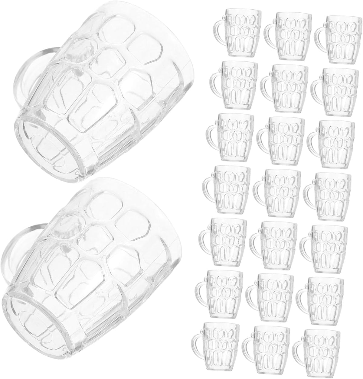 Oktoberfest mini beer mugs plastic, 50-piece shot glass set