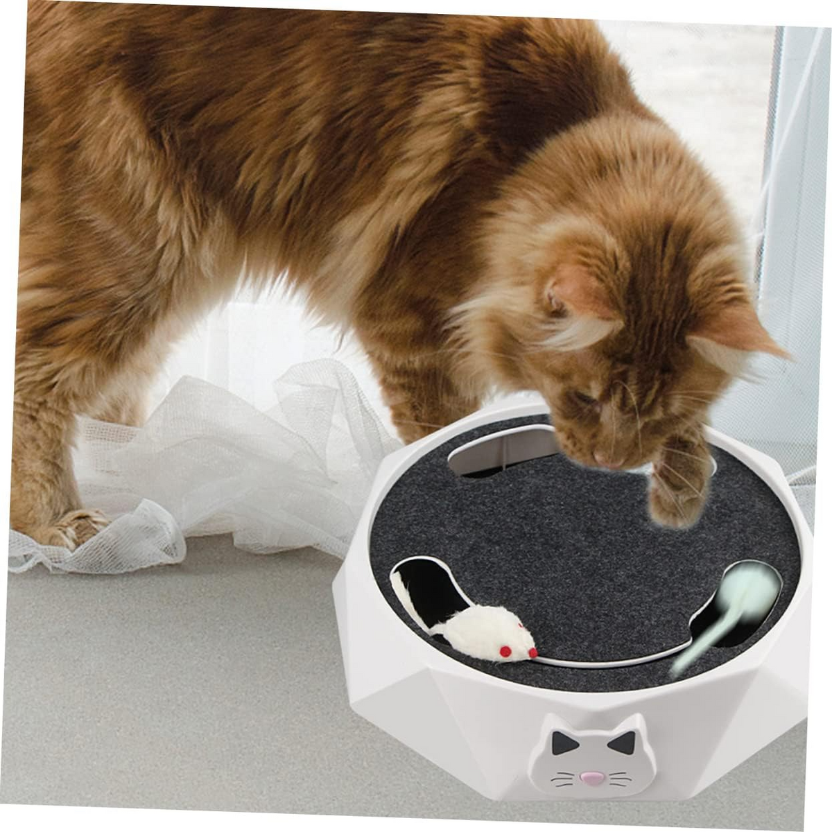 MouseHunting Interactive Cat Toy with Scratching Surface