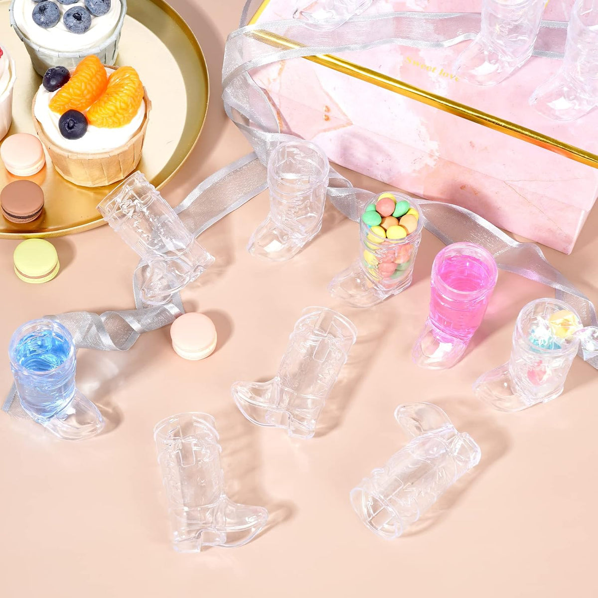 Cowboy Boot Party Shot Glasses, 30-piece set, 30ml