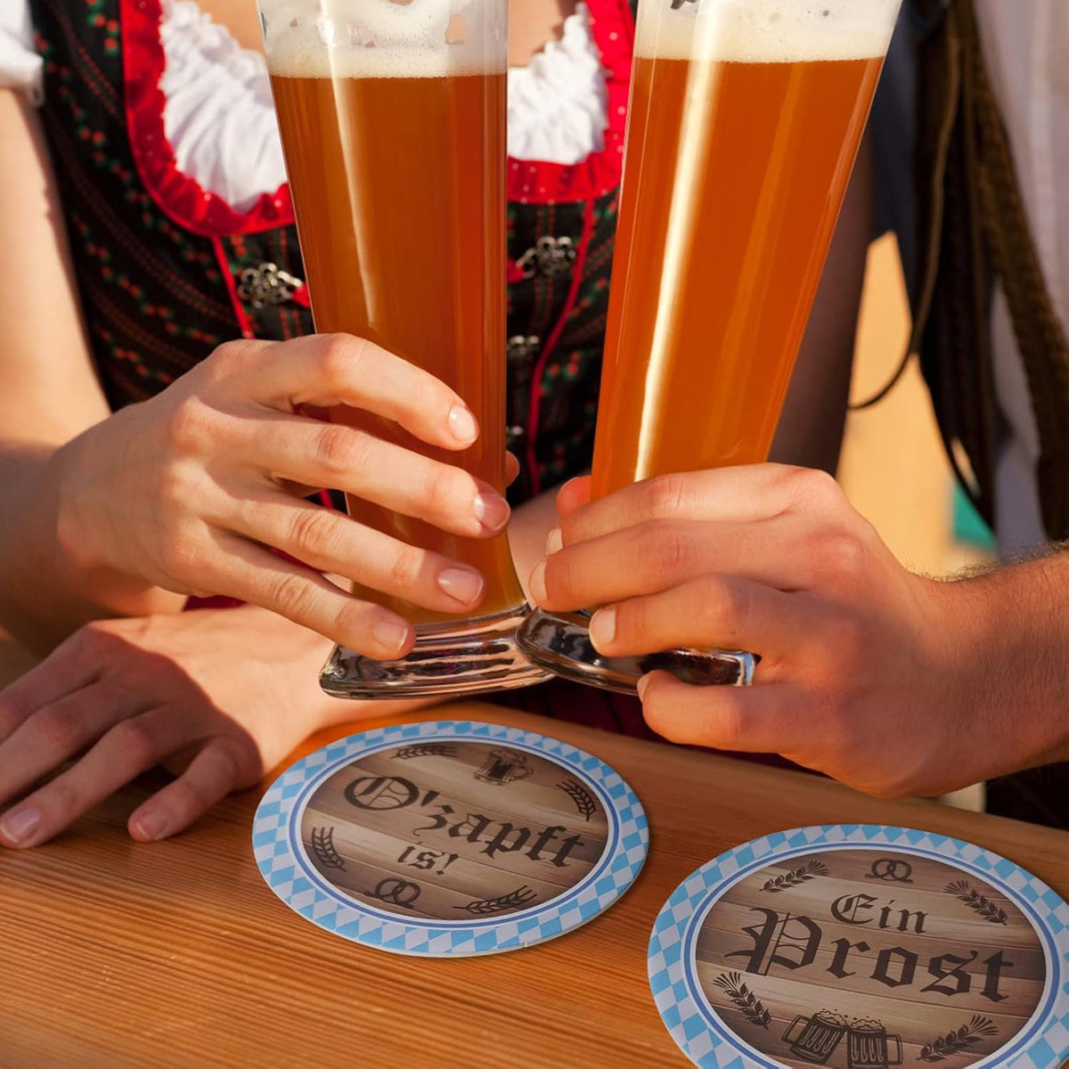 Oktoberfest Beer Coaster Set, O'zapft is, 48 Pieces
