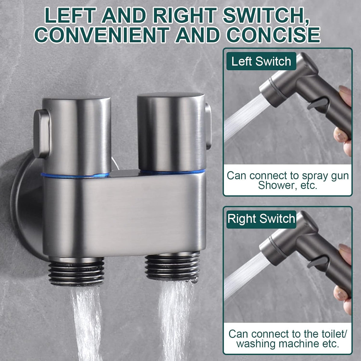 PremiumBidet Hand Shower Set with Dual Valve
