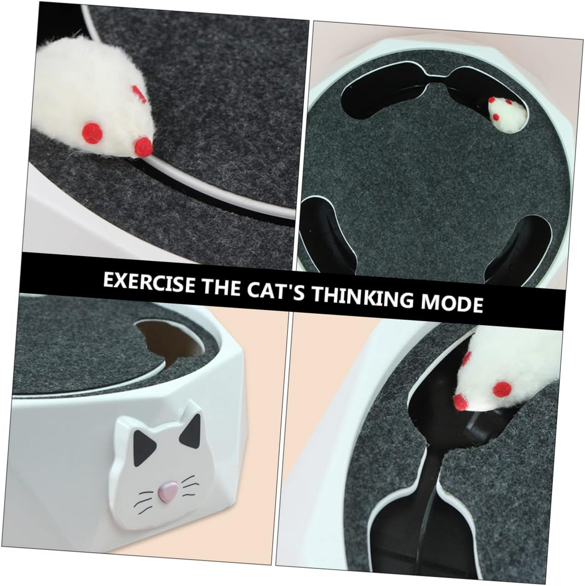 MouseHunting Interactive Cat Toy with Scratching Surface